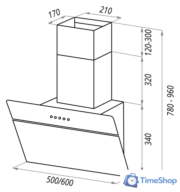 Кухонная вытяжка MAUNFELD MZR 60 (белый) - Изображение №3 — Интернет-магазин Time-Shop