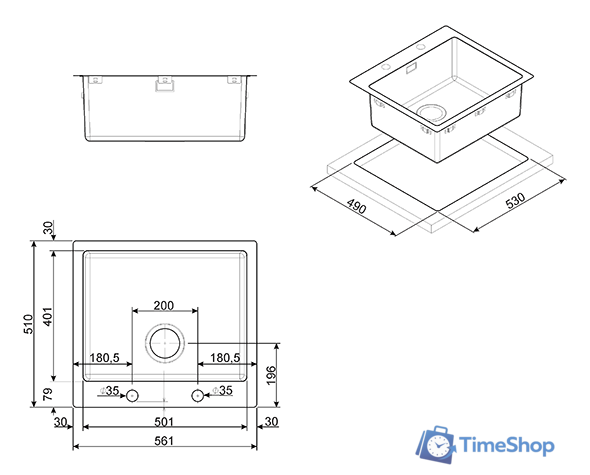 Кухонная мойка Smeg LFT50RS - Изображение №2 — Интернет-магазин Time-Shop