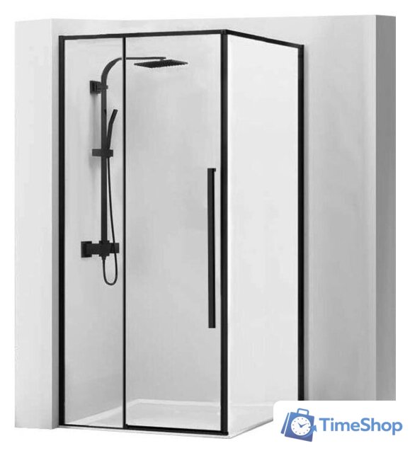 Душевой уголок Rea Solar 90x90 (черный/прозрачное стекло) - Изображение №1 — Интернет-магазин Time-Shop