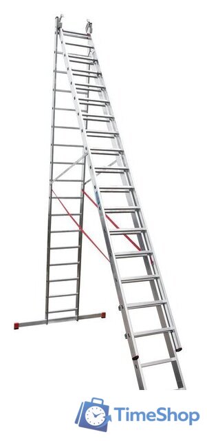 Лестница-стремянка Новая высота NV 523 трёхсекционная индустриальная 3x17 ступеней - Изображение №5 — Интернет-магазин Time-Shop