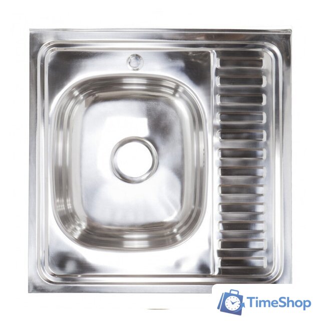 Кухонная мойка AKS Накладная 60x60 левая (полированная) - Изображение №1 — Интернет-магазин Time-Shop