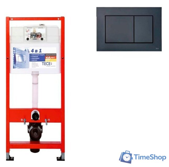 Инсталляция для унитаза Tece 9.400.407 (с кнопкой смыва) - Изображение №1 — Интернет-магазин Time-Shop