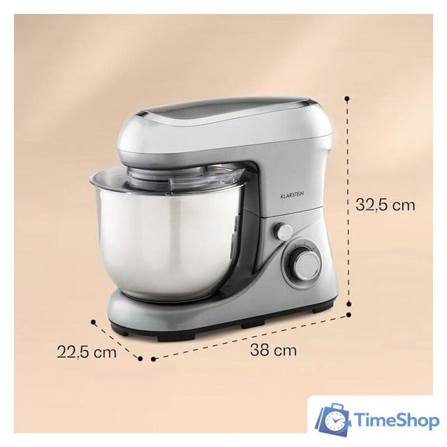 Планетарный миксер Klarstein Bella Pico 2G (серебристый) - Изображение №6 — Интернет-магазин Time-Shop