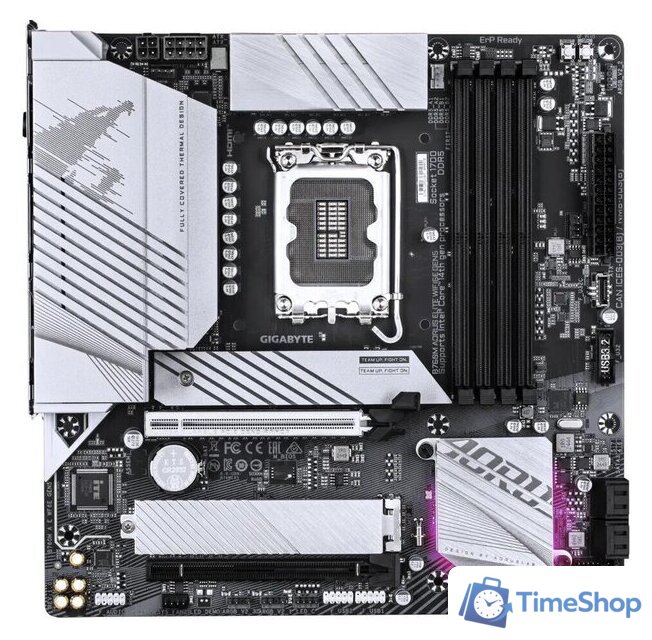 Материнская плата Gigabyte B760M Aorus Elite WiFi6E Gen5 - Изображение №1 — Интернет-магазин Time-Shop