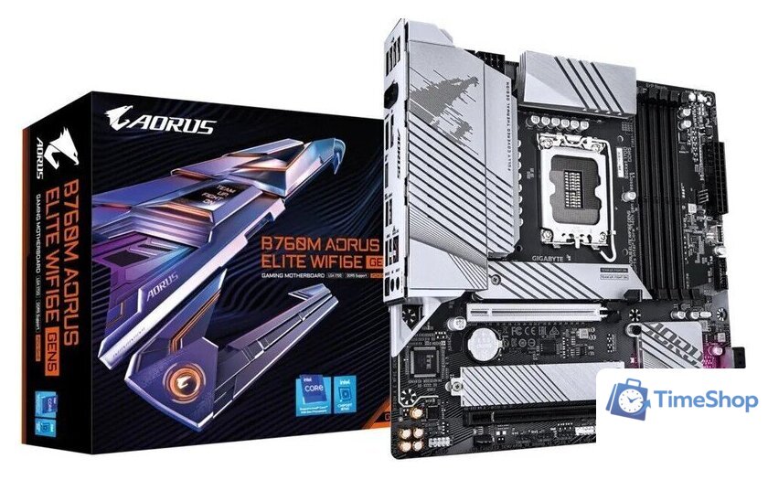 Материнская плата Gigabyte B760M Aorus Elite WiFi6E Gen5 - Изображение №4 — Интернет-магазин Time-Shop