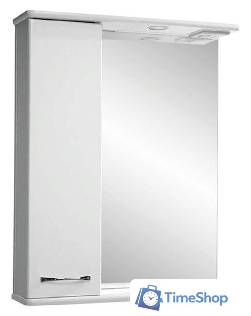  Tivoli Шкаф с зеркалом Прима 60 461777 (левый, белый) - Изображение №1 — Интернет-магазин Time-Shop