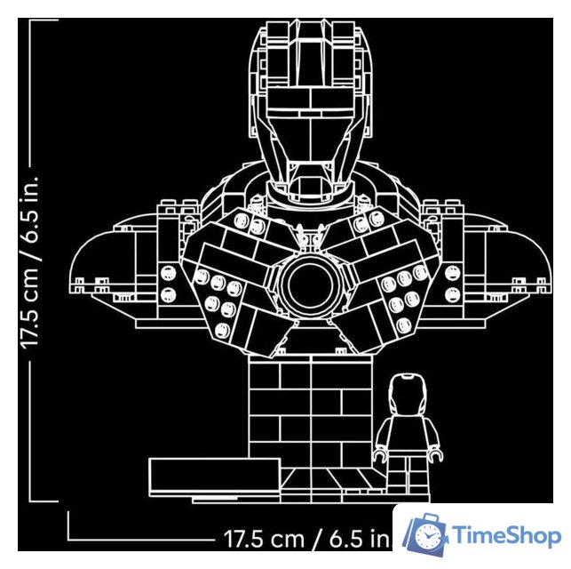 Конструктор LEGO Marvel 76327 Бюст Железного Человека MK4 - Изображение №10 — Интернет-магазин Time-Shop