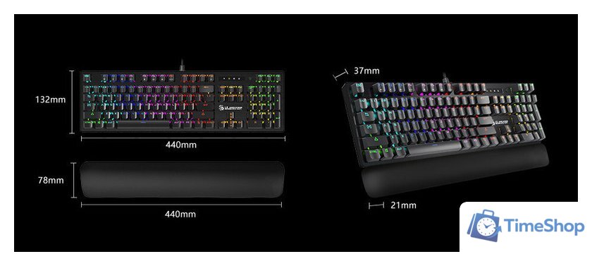 Клавиатура A4Tech Bloody B825R (Light Strike Red) - Изображение №6 — Интернет-магазин Time-Shop