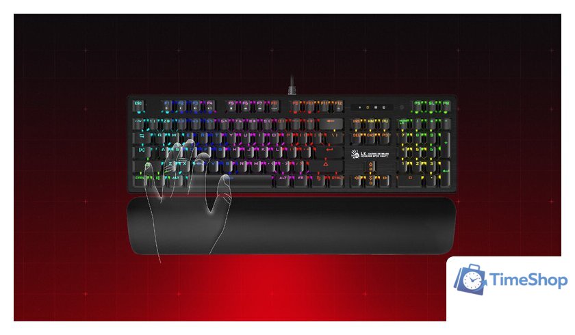 Клавиатура A4Tech Bloody B825R (Light Strike Red) - Изображение №4 — Интернет-магазин Time-Shop