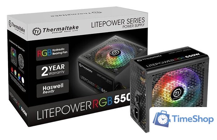 Блок питания Thermaltake Litepower RGB 550W LTP-550AL2NK - Изображение №6 — Интернет-магазин Time-Shop