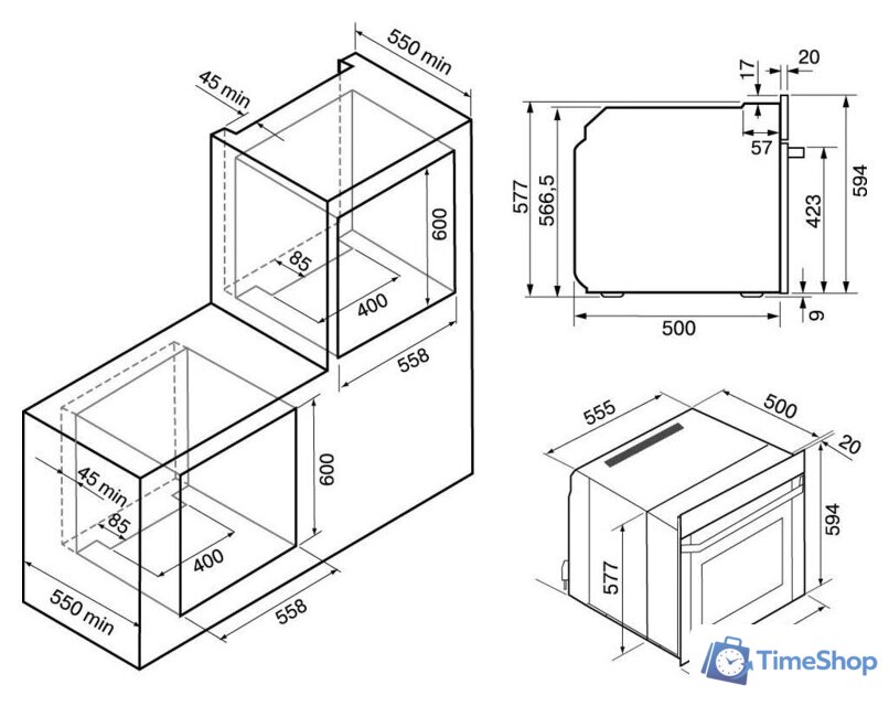 Электрический духовой шкаф Krona Essenza 60 BL G2 - Изображение №15 — Интернет-магазин Time-Shop