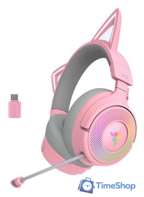 Наушники Razer Kraken Kitty V3 Pro (розовый) - Изображение №2 — Интернет-магазин Time-Shop