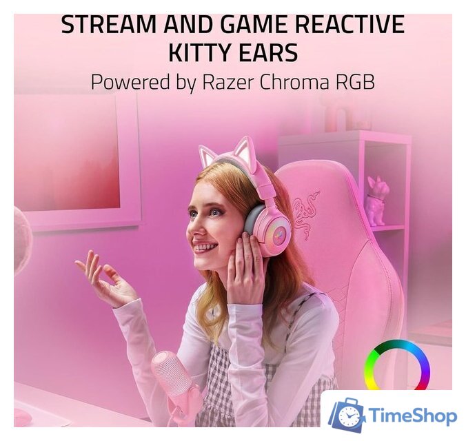 Наушники Razer Kraken Kitty V3 Pro (розовый) - Изображение №13 — Интернет-магазин Time-Shop
