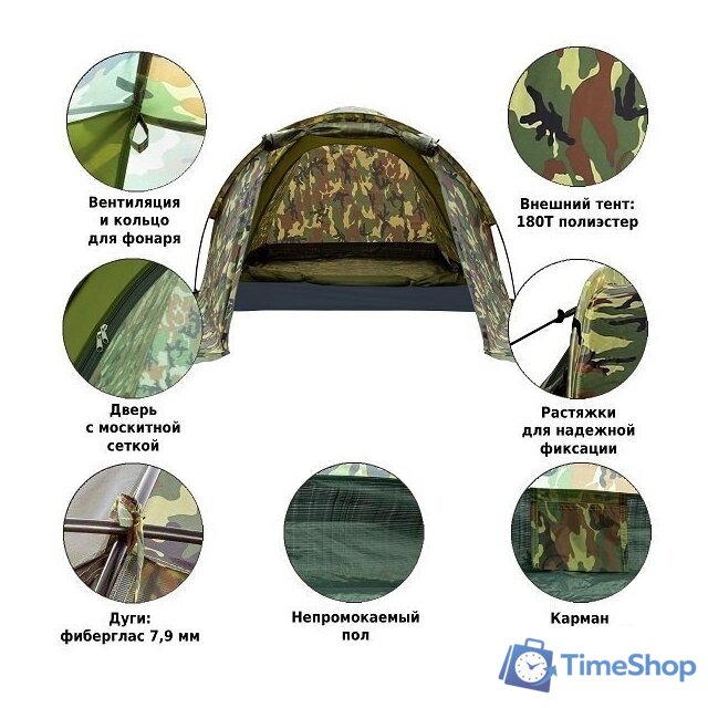 Кемпинговая палатка Green Glade Army 2 - Изображение №3 — Интернет-магазин Time-Shop