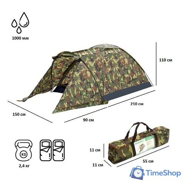 Кемпинговая палатка Green Glade Army 2 - Изображение №2 — Интернет-магазин Time-Shop