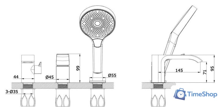 Смеситель Vieir V343532-C - Изображение №2 — Интернет-магазин Time-Shop