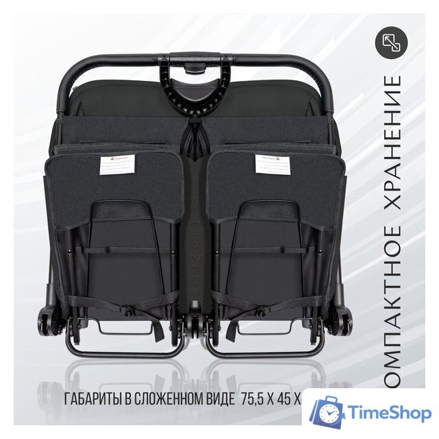 Коляска прогулочная «книга» Sweet Baby Donna (черный) - Изображение №5 — Интернет-магазин Time-Shop