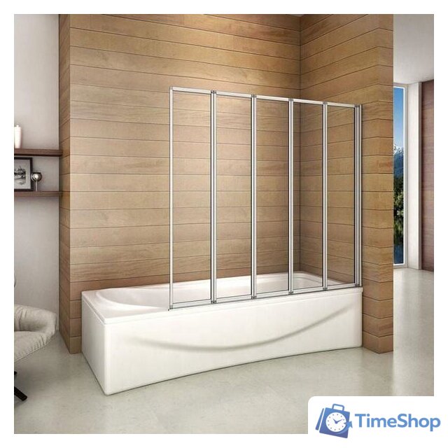 Стеклянная шторка для ванны Rea Idea 120 (хром/прозрачное стекло) - Изображение №7 — Интернет-магазин Time-Shop