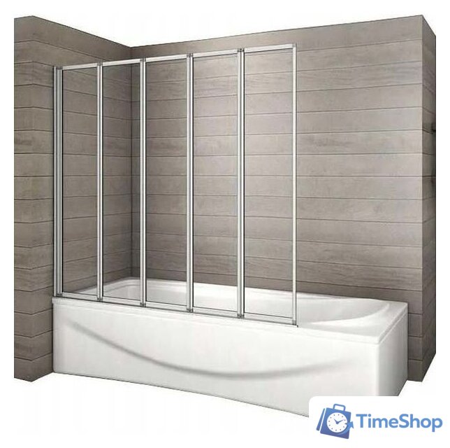 Стеклянная шторка для ванны Rea Idea 120 (хром/прозрачное стекло) - Изображение №1 — Интернет-магазин Time-Shop