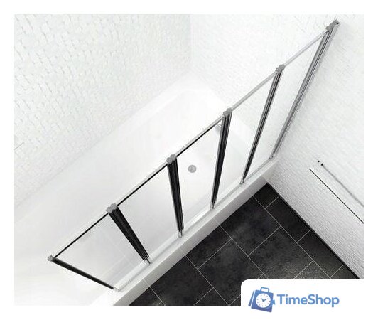 Стеклянная шторка для ванны Rea Idea 120 (хром/прозрачное стекло) - Изображение №6 — Интернет-магазин Time-Shop