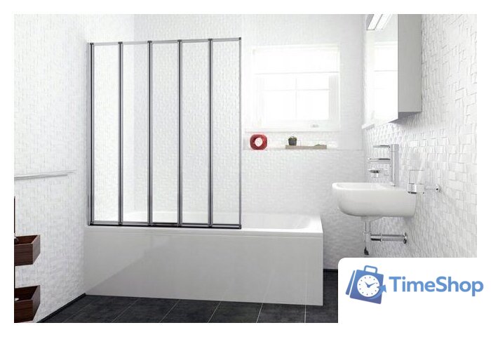 Стеклянная шторка для ванны Rea Idea 120 (хром/прозрачное стекло) - Изображение №8 — Интернет-магазин Time-Shop