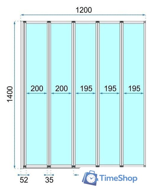 Стеклянная шторка для ванны Rea Idea 120 (хром/прозрачное стекло) - Изображение №12 — Интернет-магазин Time-Shop