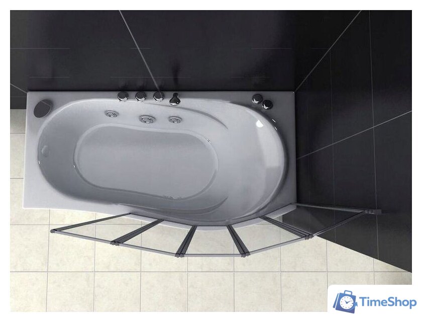 Стеклянная шторка для ванны Rea Idea 120 (хром/прозрачное стекло) - Изображение №2 — Интернет-магазин Time-Shop