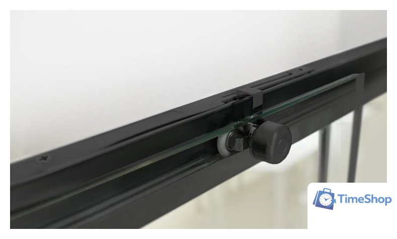 Стеклянная шторка для ванны RGW Leipzig LE-12B 34121216-14 (черный/прозрачное стекло) - Изображение №3 — Интернет-магазин Time-Shop