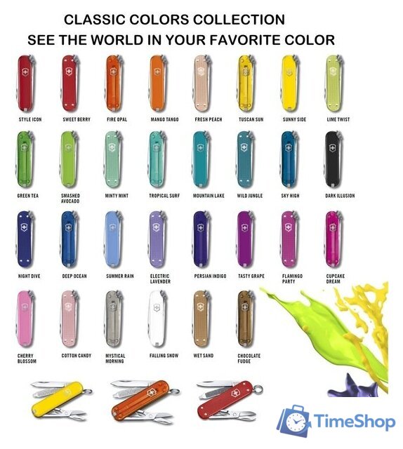 Мультитул Victorinox Classic SD Colors (голубой) - Изображение №8 — Интернет-магазин Time-Shop