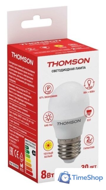 Светодиодная лампочка Thomson Globe TH-B2039 - Изображение №1 — Интернет-магазин Time-Shop