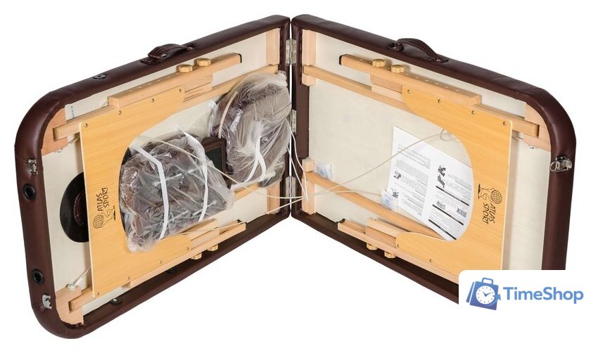 Массажный стол Atlas Sport складной деревянный 2-с 70 см (коричневый) - Изображение №9 — Интернет-магазин Time-Shop