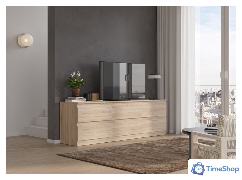 Комод НК-Мебель Stern ТВ-6Я 190 72678137 (дуб сонома) - Изображение №3 — Интернет-магазин Time-Shop