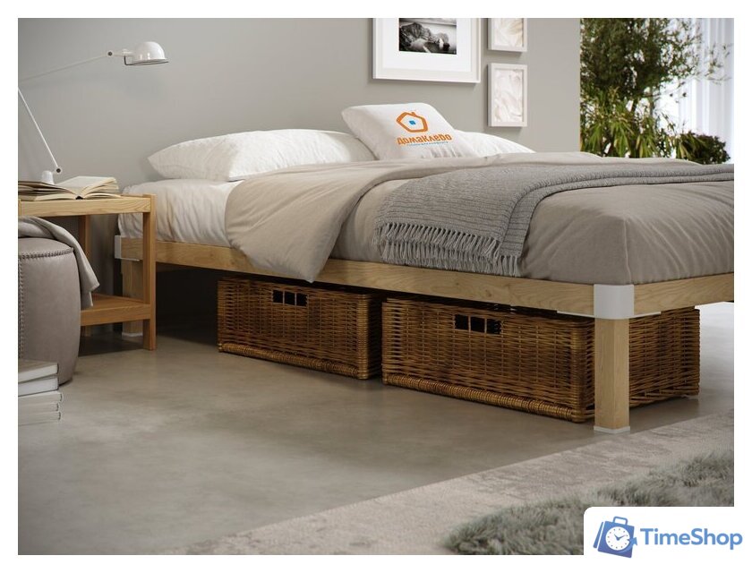 Кровать Домаклево Канапе 2 140x200 (береза/натуральный) - Изображение №5 — Интернет-магазин Time-Shop