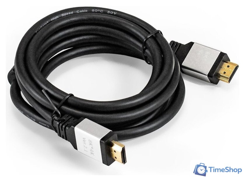 Кабель ExeGate EX-CC-HDMI8K-2.0 HDMI - HDMI (2 м, черный) - Изображение №1 — Интернет-магазин Time-Shop