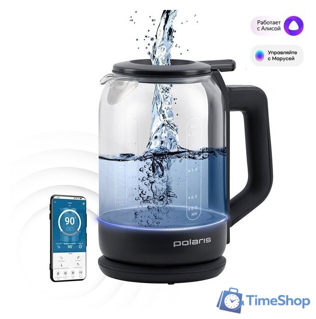 Электрический чайник Polaris PWK 1712CGLD Wi-Fi IQ Home - Изображение №1 — Интернет-магазин Time-Shop