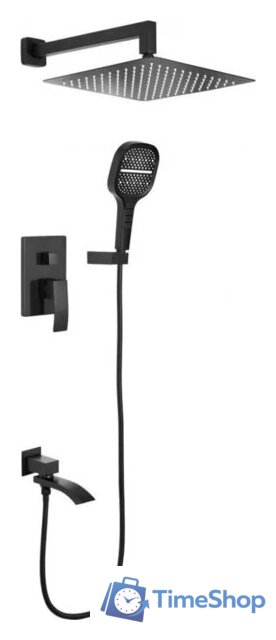 Душевая система  Hansberge H6077 (черный матовый) - Изображение №1 — Интернет-магазин Time-Shop