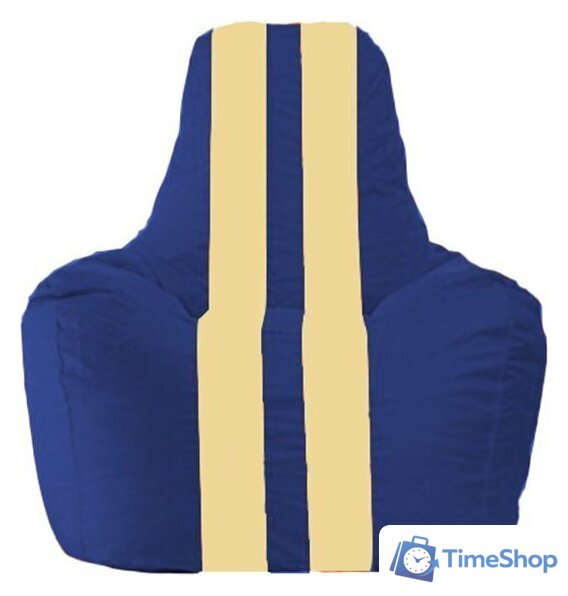 Кресло-мешок Flagman Спортинг С1.1-121 (синий/светло-бежевый) - Изображение №1 — Интернет-магазин Time-Shop