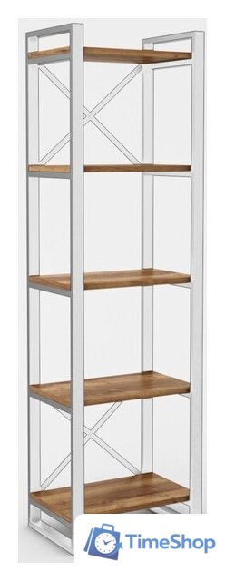 Стеллаж Hype Mebel Стандарт 80x200 (белый/дуб галифакс олово) - Изображение №1 — Интернет-магазин Time-Shop