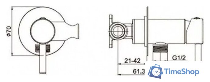 Гигиенический душ Grocenberg GB001 (золото матовый) - Изображение №5 — Интернет-магазин Time-Shop