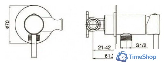 Гигиенический душ Grocenberg GB001 (золото матовый) - Изображение №12 — Интернет-магазин Time-Shop