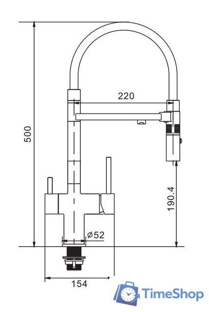 Смеситель Rose R958T - Изображение №2 — Интернет-магазин Time-Shop