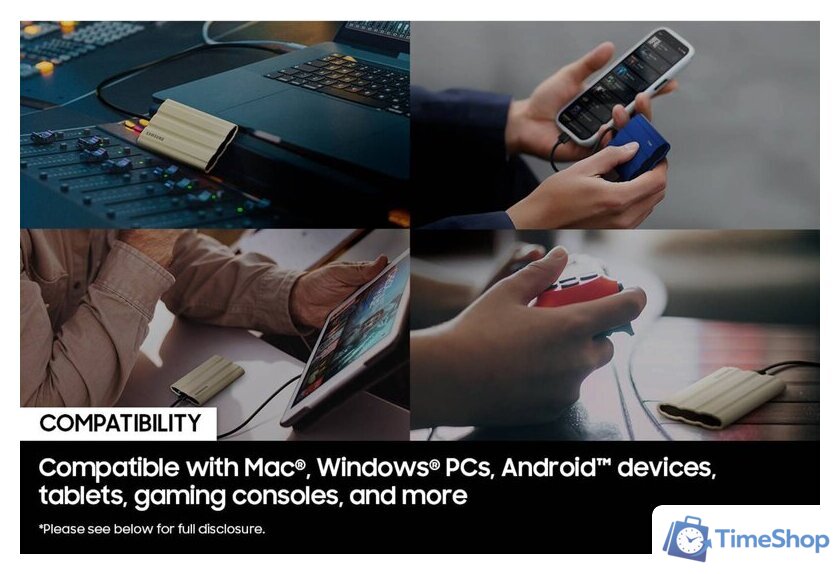 Внешний накопитель Samsung T7 Shield 1TB (синий) - Изображение №5 — Интернет-магазин Time-Shop