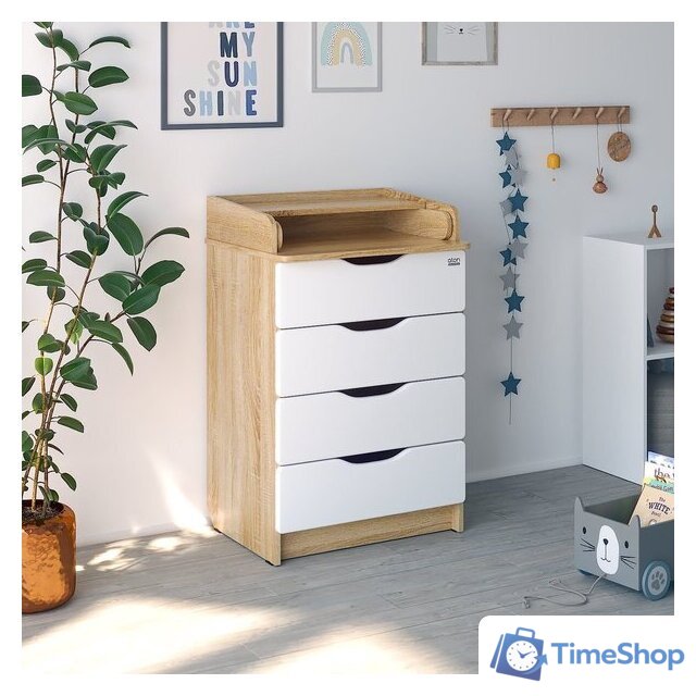 Детский комод Атон Мебель Сириус Wood 604 ПВХ (дуб сонома) - Изображение №2 — Интернет-магазин Time-Shop