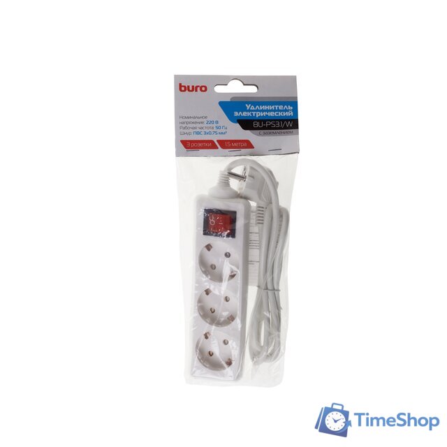 Удлинитель Buro BU-PS3.1/W - Изображение №4 — Интернет-магазин Time-Shop