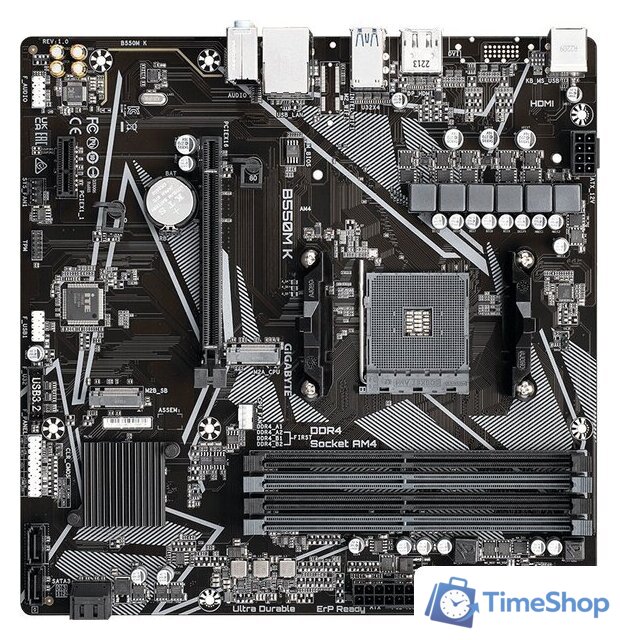 Материнская плата Gigabyte B550M K (rev. 1.0) - Изображение №2 — Интернет-магазин Time-Shop