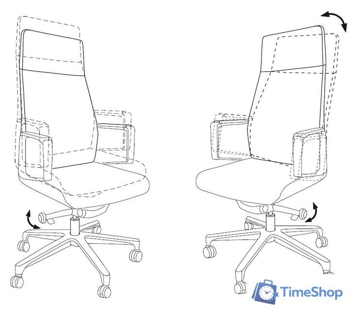 Офисное кресло Бюрократ _JONS (черный) - Изображение №6 — Интернет-магазин Time-Shop