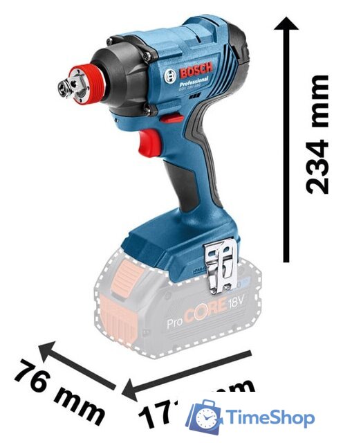 Гайковерт Bosch GDX 180-Li Professional 06019G5226 (без АКБ) - Изображение №2 — Интернет-магазин Time-Shop