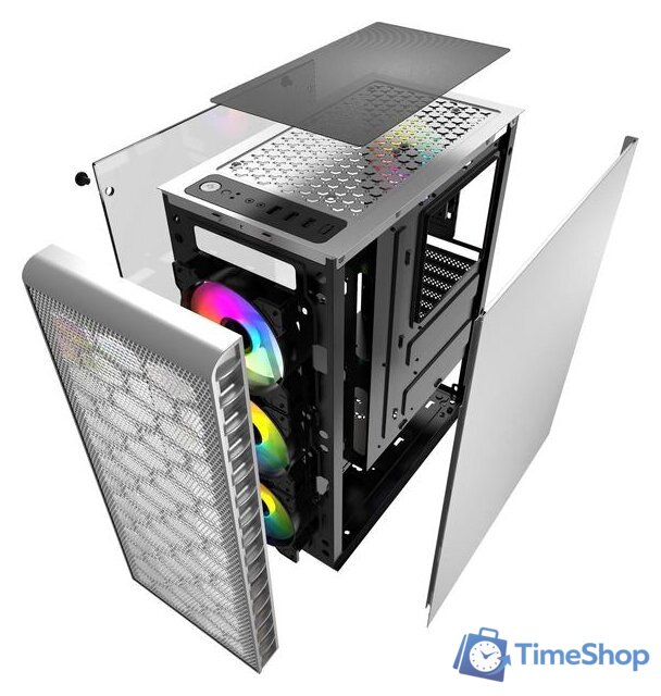 Корпус Powercase Mistral Z4C LED (белый) - Изображение №7 — Интернет-магазин Time-Shop