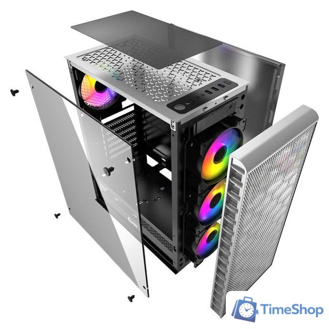 Корпус Powercase Mistral Z4C LED (белый) - Изображение №6 — Интернет-магазин Time-Shop