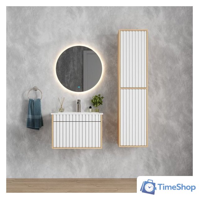  Onika Шкаф-полупенал Дайлер 35 403568 (белый/дуб сонома) - Изображение №5 — Интернет-магазин Time-Shop